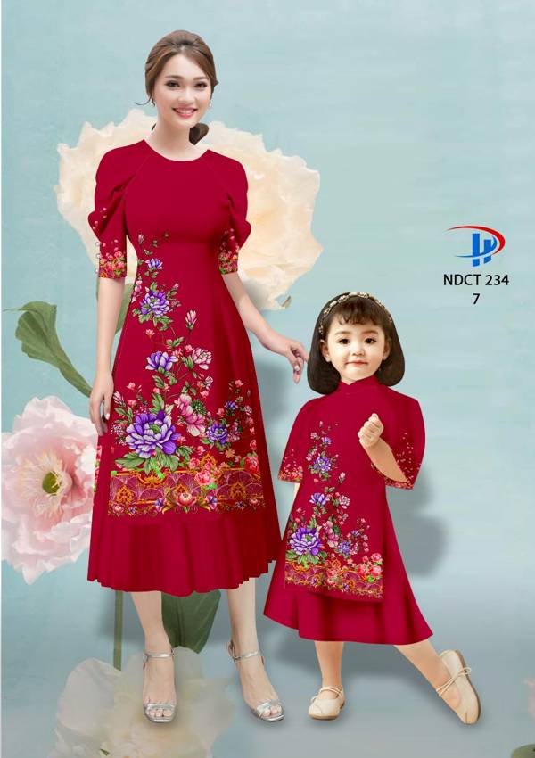 Vải Áo Dài Hoa In 3D AD NDCT234 6